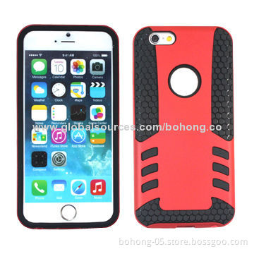Inner TPU + Outer Pattern Painting PC Cases for iPhone 6, Various Colors AvailableNew